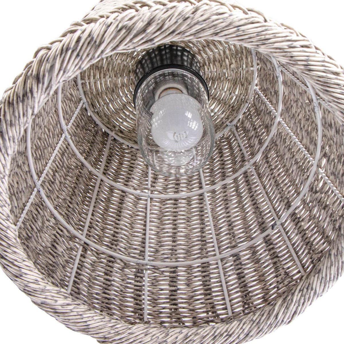 Augustine Outdoor Pendant - Small. Bottom up view.