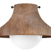 Surfside Wood Flush Mount. Close-up detail view.