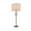 Remy Table Lamp. Light on. Front view.