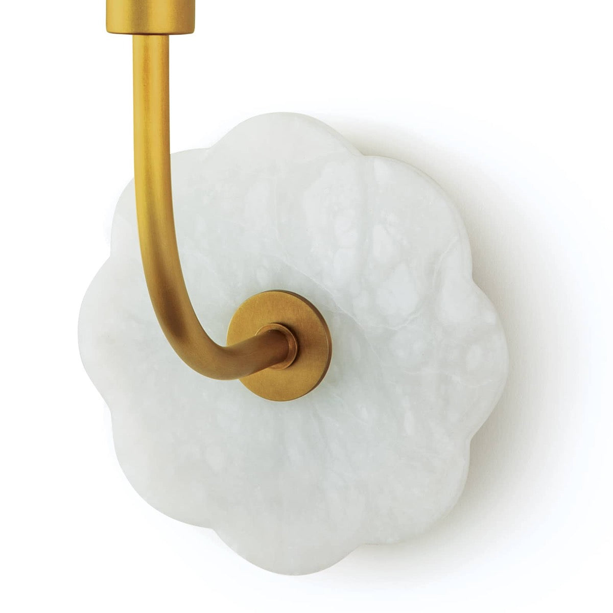 Robin Bent Arm Sconce mounting piece. Detail view. 