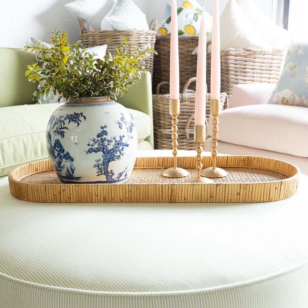 Rounded Natural Rattan Trays Baskets & Trays 