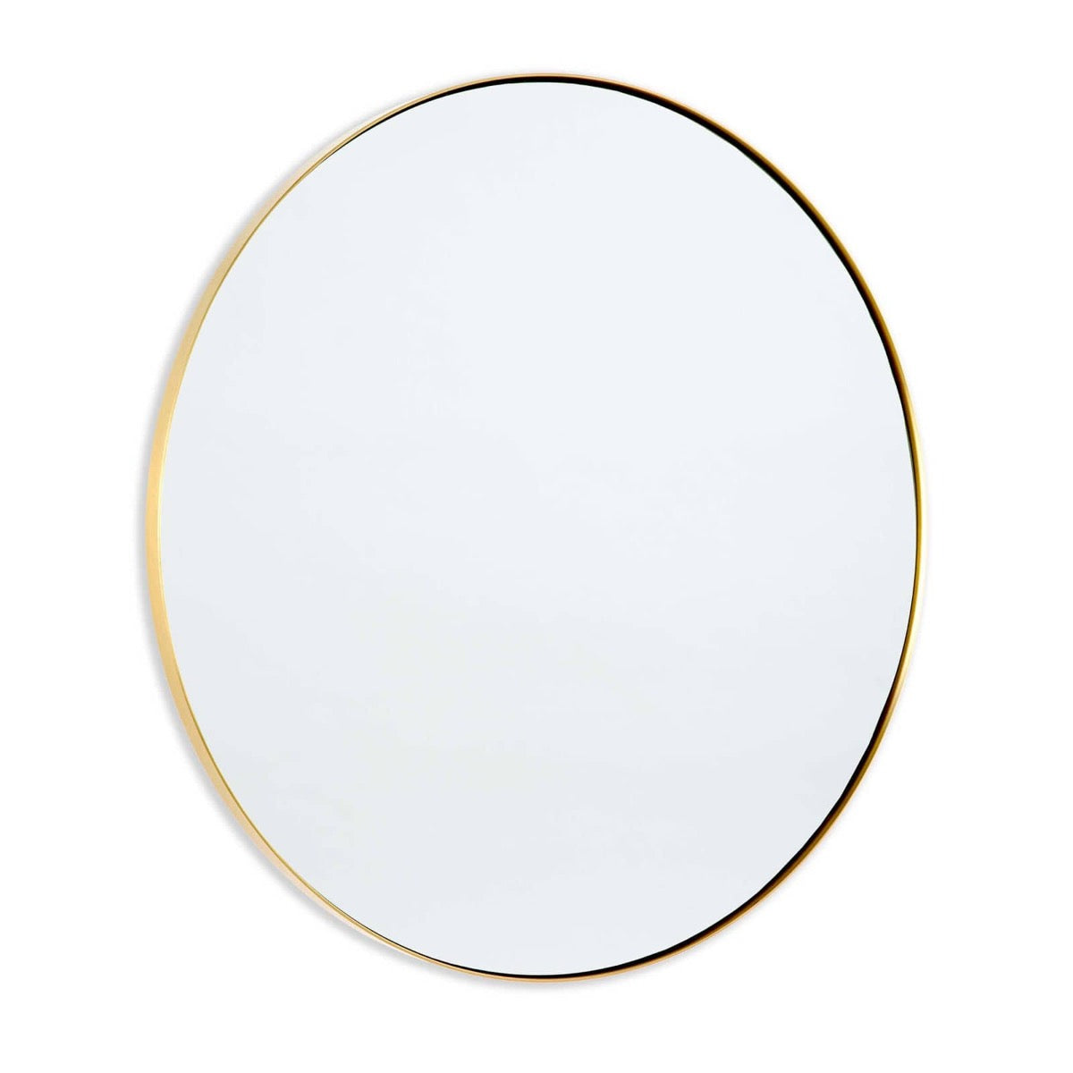 Rowen Mirror Natural Brass. Front view.