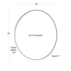Rowen Mirror with dimensions. Dimension view.