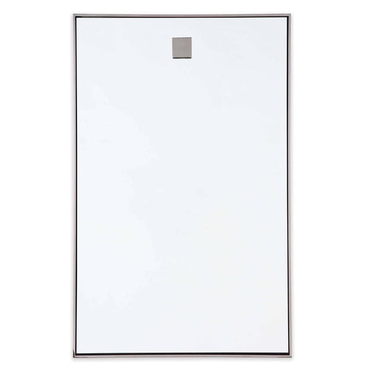Ruby Rectangle Mirror Polished Nickel. Front view.