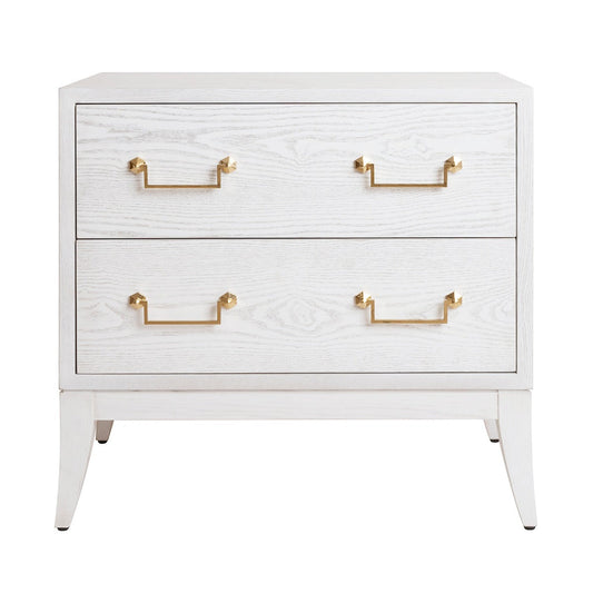 Rue Side Table White Washed Oak. Front view.
