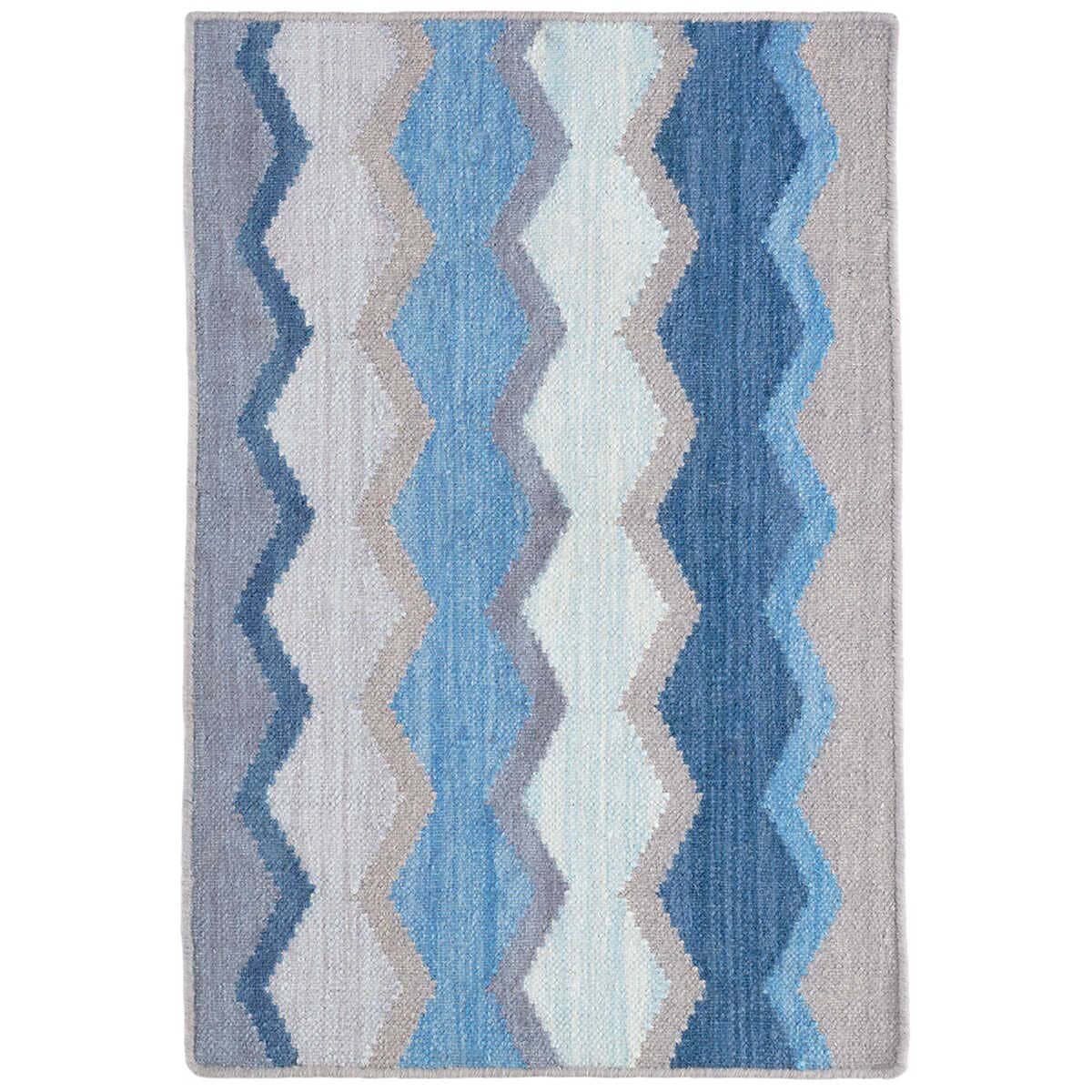 Safety Net Blue Woven Wool Rug Rugs 