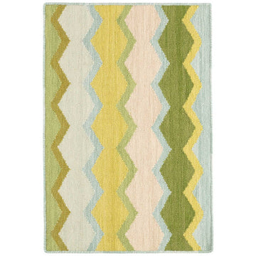 Safety Net Green Woven Wool Rug Rugs 