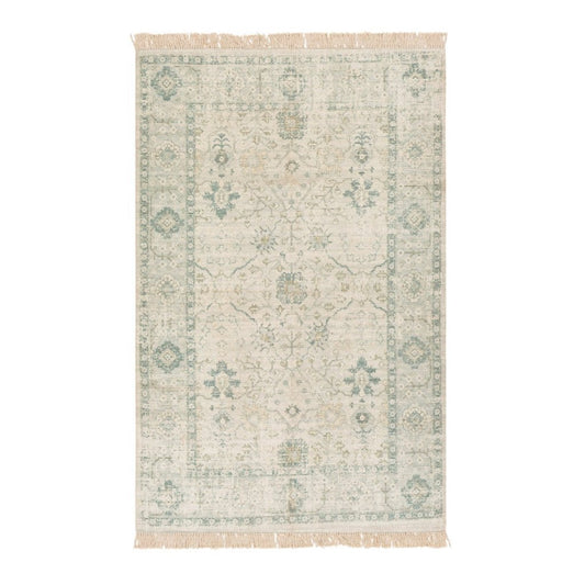 Sage Rug 5' x 7'6. Top view.