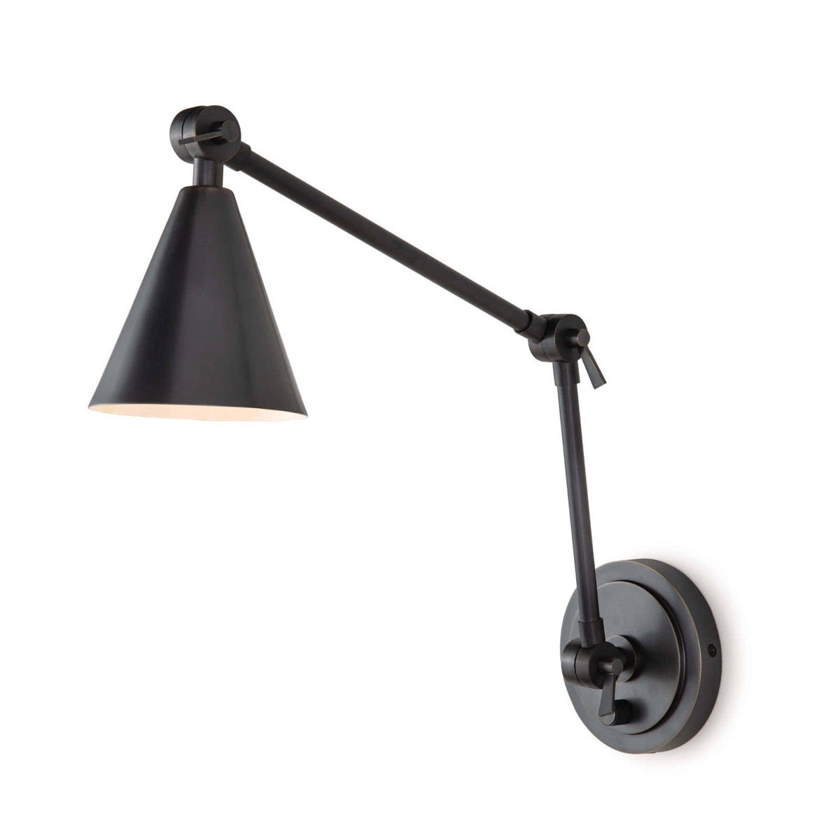 Sal Task Sconce Oil Rubbed Bronze. Left angle view.