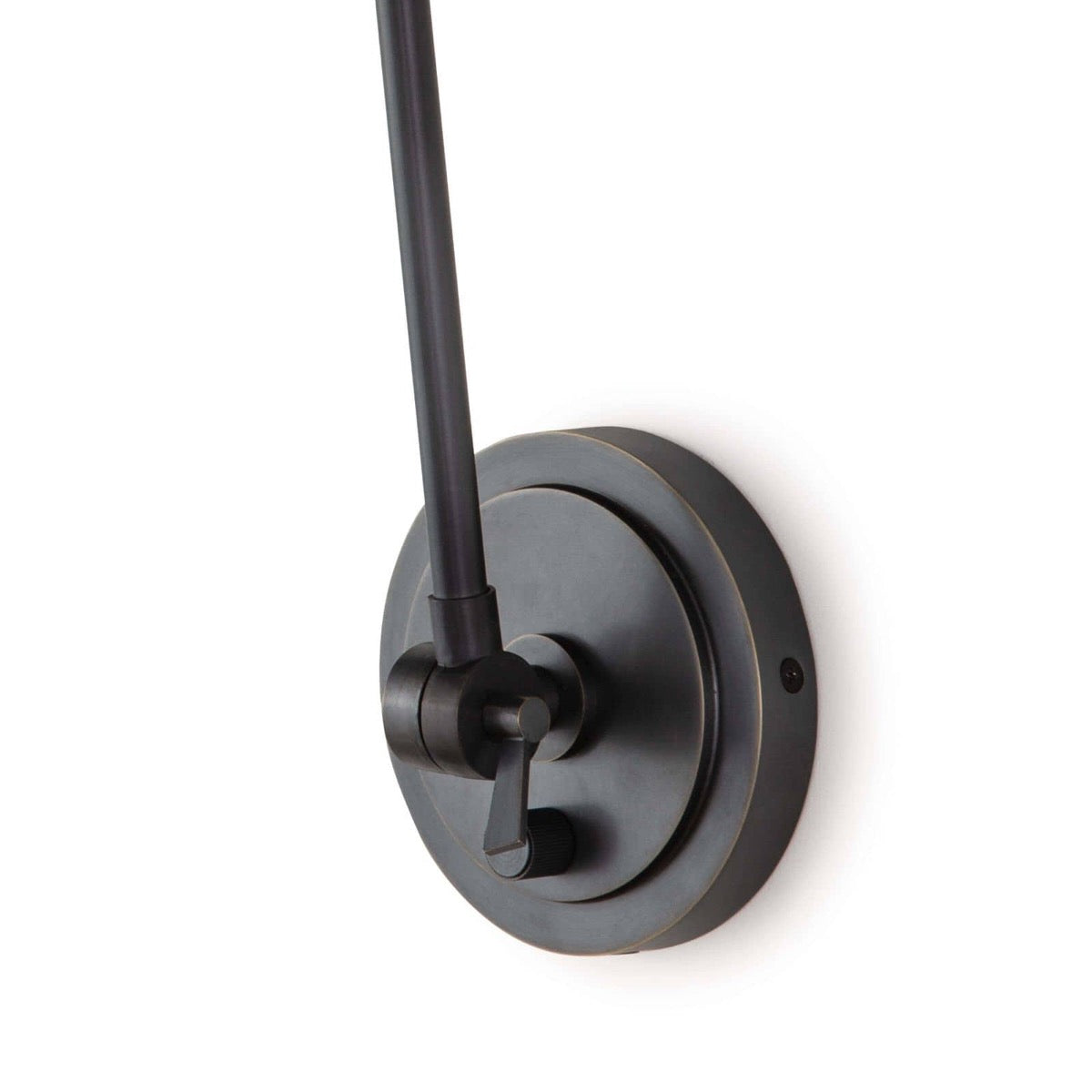 Sal Task Sconce Oil Rubbed Bronze base. Detail view.
