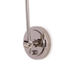 Sal Task Sconce Polished Nickel base. Detail view.