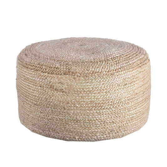 Sandstone Jute Stool. Front view. 