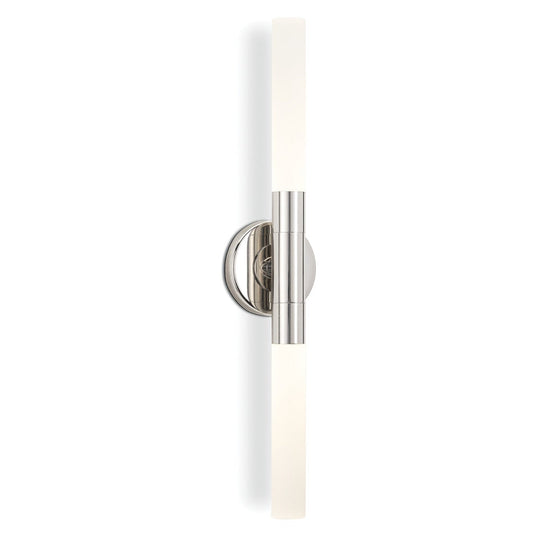 Sarah Sconce Polished Nickel. Right angle view.