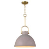 Scarlett Ceramic Pendant - Large Grey. Front view. 