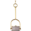 Scarlett Ceramic Pendant - Large upper shade Grey. Front view. 