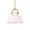 Scarlett Ceramic Pendant - Small shade White. Detail view. 