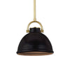 Scarlett Ceramic Pendant - Small shade Black. Detail view. 