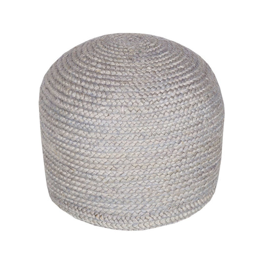 Shore Jute Stool - Flint Grey. Front view. 