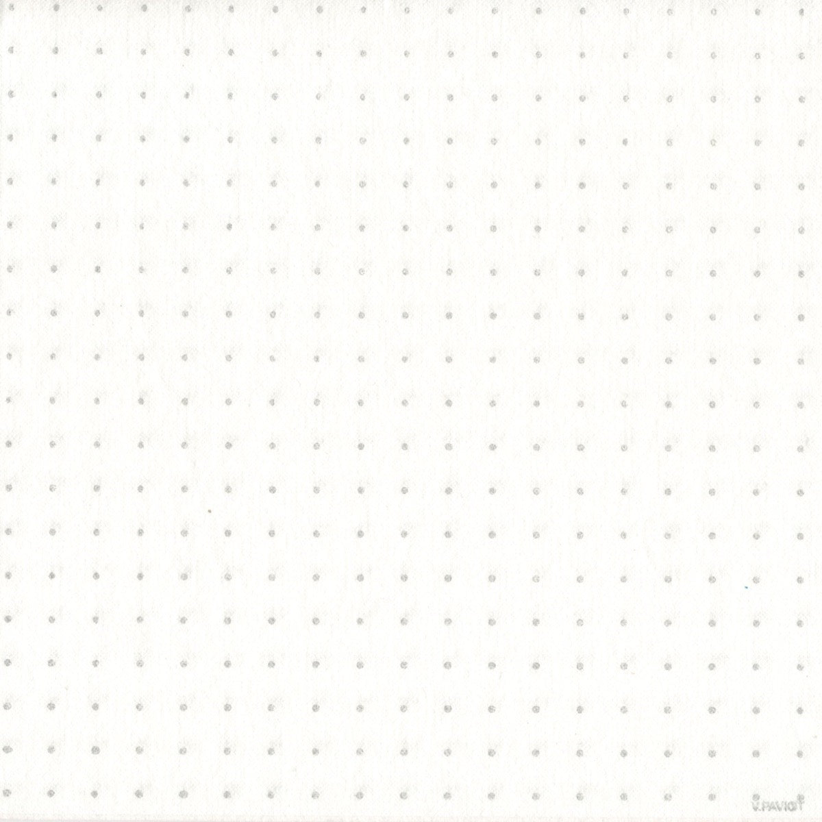Silver Dot - Cocktail Napkins. Front view.