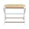 Sophie Side Stool Matte White Lacquer. Front view.