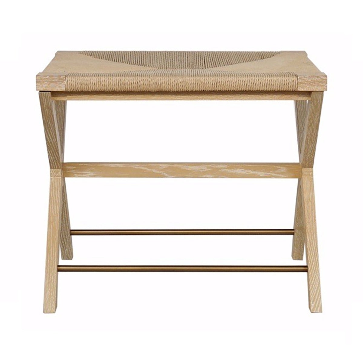 Sophie Side Stool Cerused Oak. Front view.