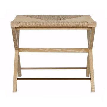 Sophie Side Stool Cerused Oak. Front view.