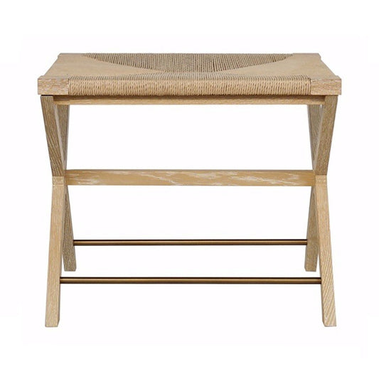Sophie Side Stool Cerused Oak. Front view.