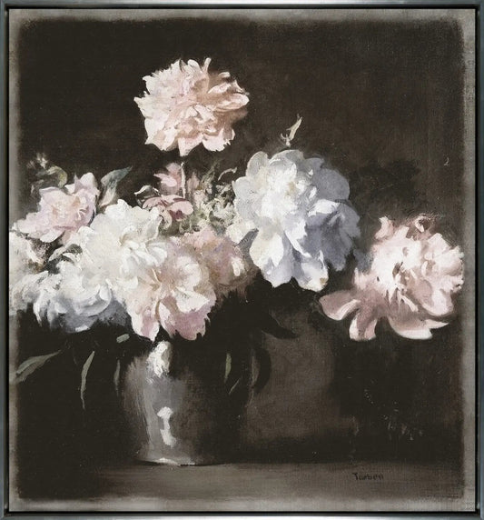Still Life Vase Of Peonies Framed Art 