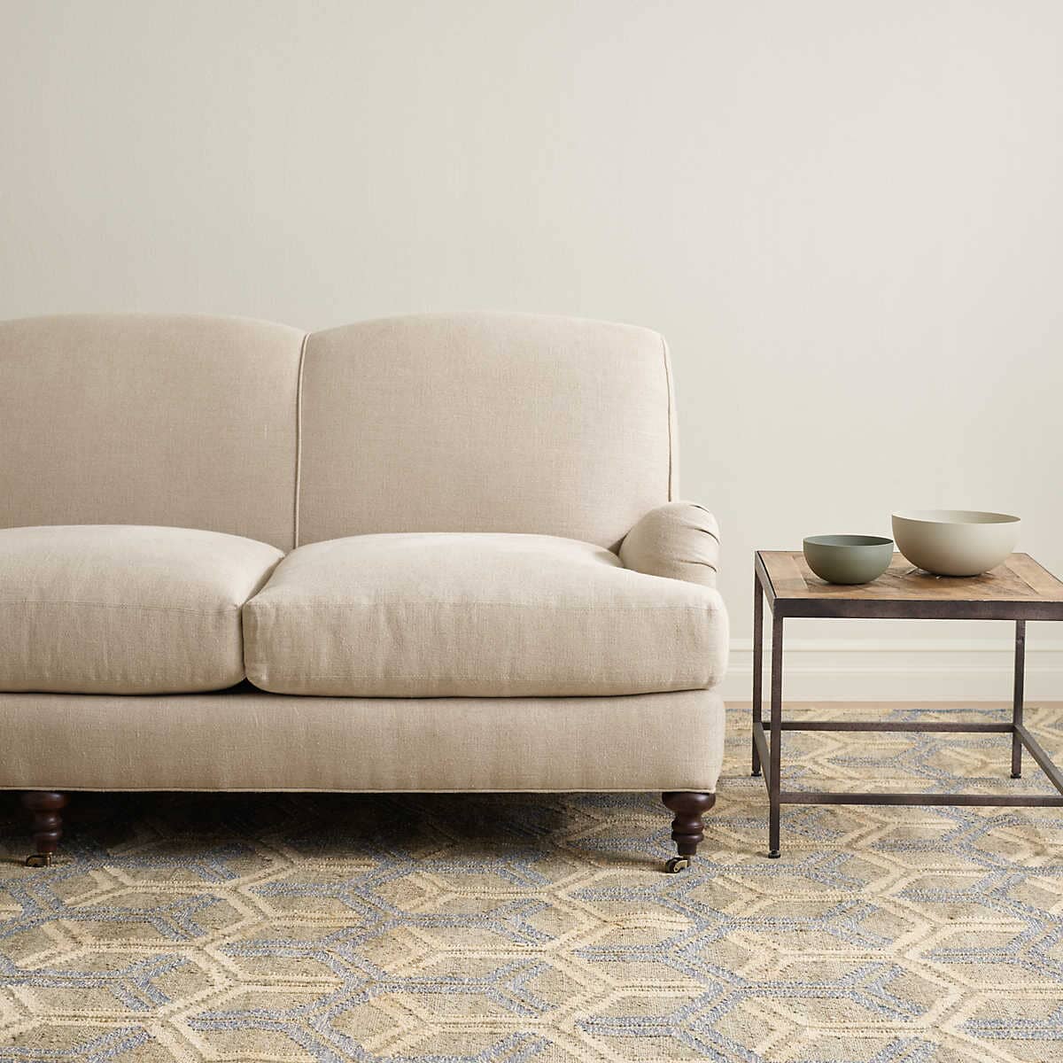 Tala Blue Woven Jute Rug Rugs 