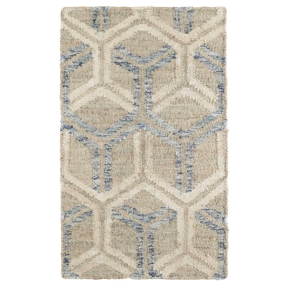 Tala Blue Woven Jute Rug Rugs 