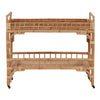 Tanner Rattan Bar Cart. Front view.