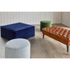 Thomas Block Ottoman styled with ottomans. Styled view. 