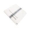 Torchon Grey - Paviot Dinner Napkins. Right angle view. 