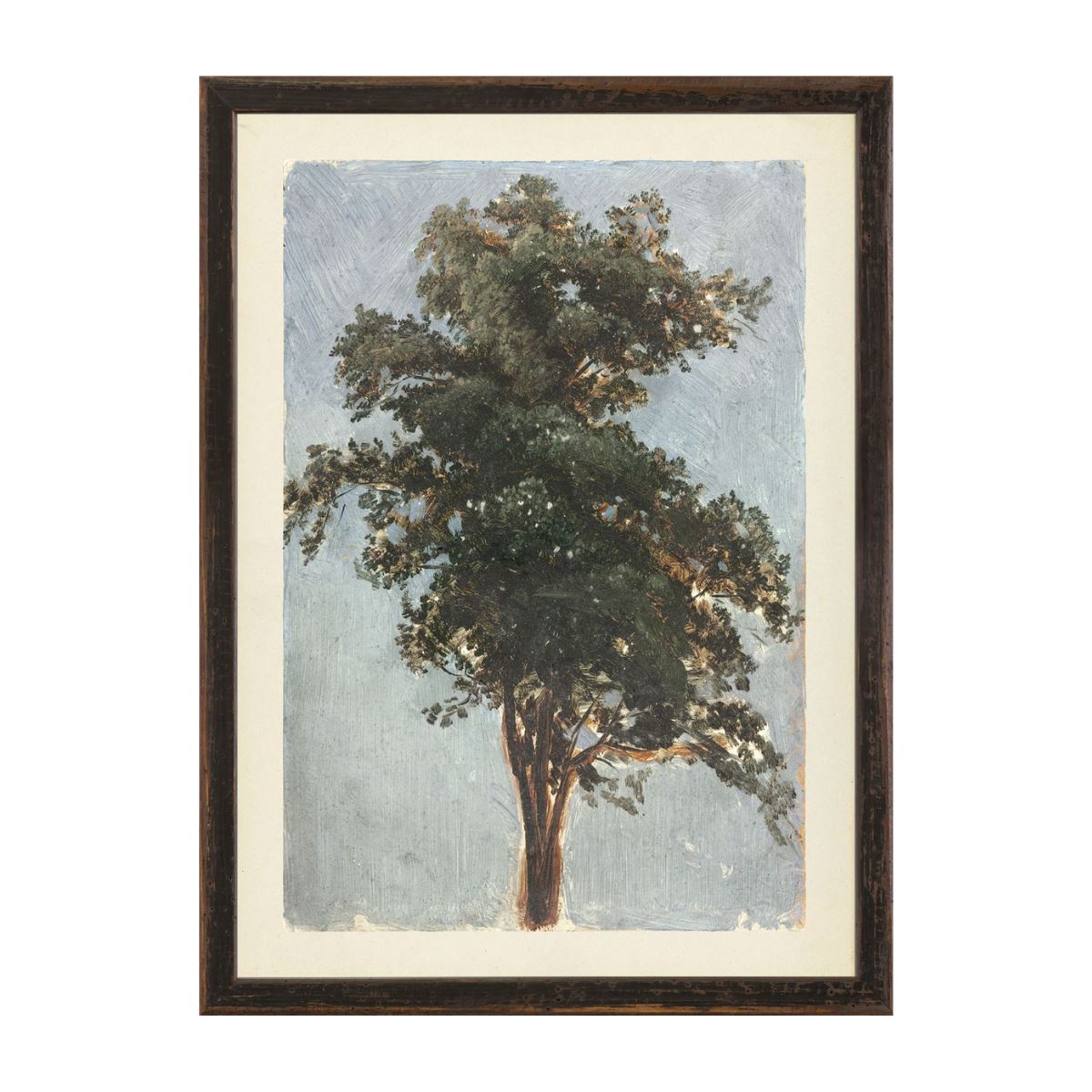 Tree Study in a dark frame. Front view.