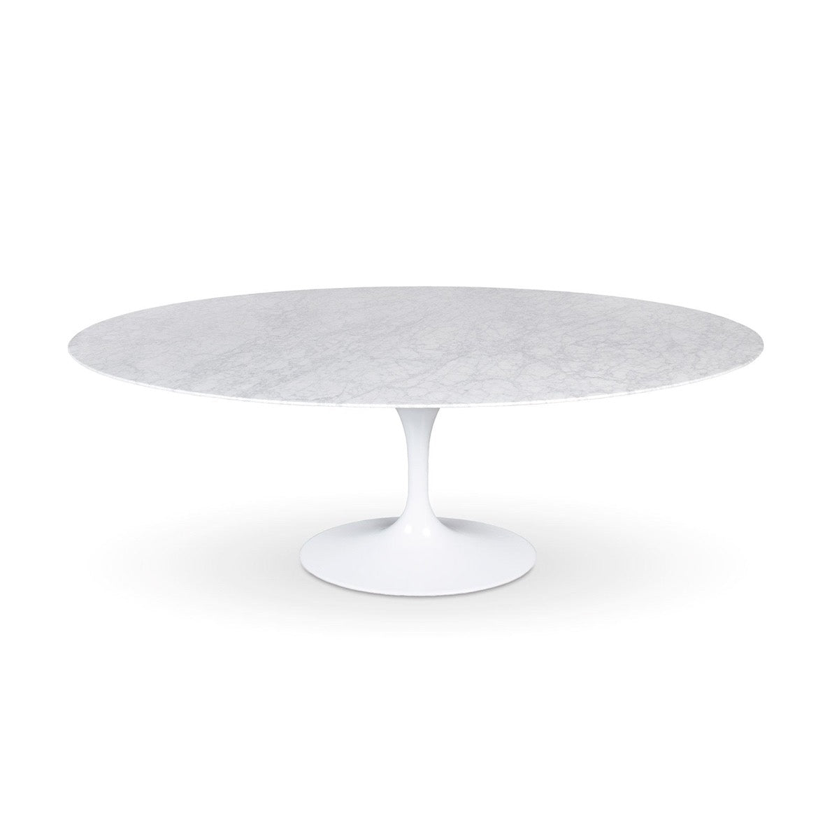 Trumpet Dining Table Oval with Marble Top - Large Dining Tables 