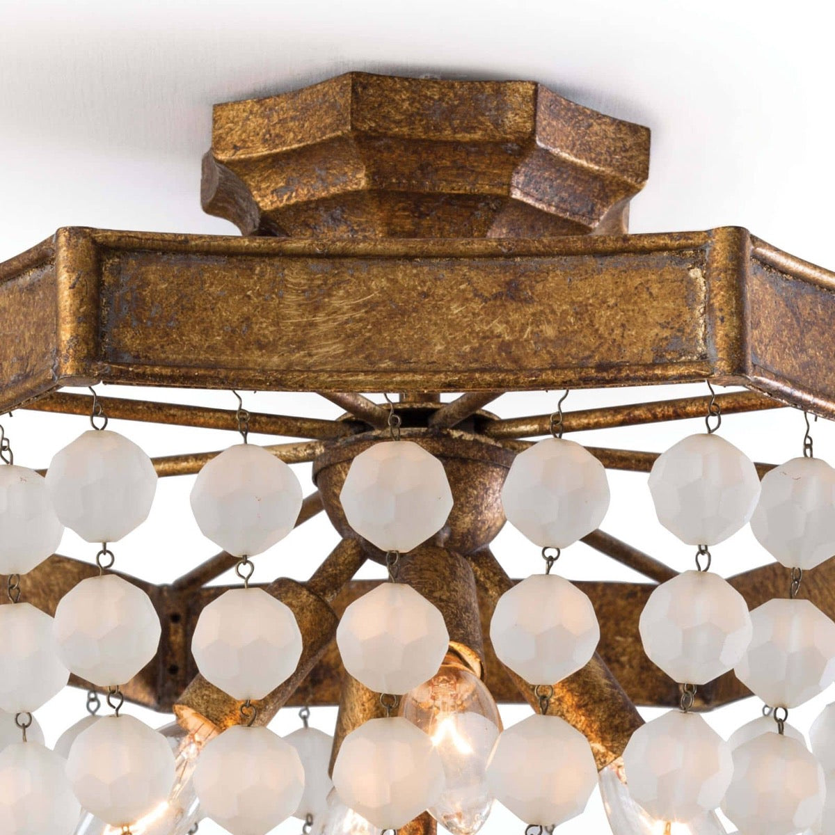 Victoria Semi Flush Mount mounting piece. Detail view.