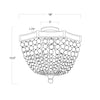 Victoria Semi Flush Mount with dimensions. Dimension view.
