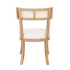 Violet Chair Cerused Oak | White Linen. Back view.