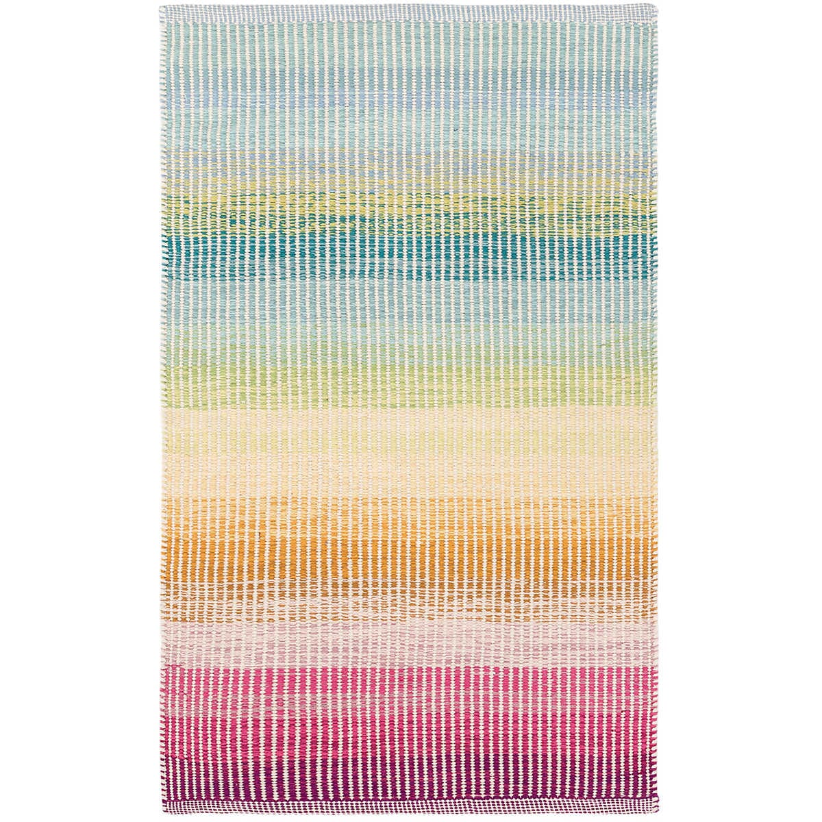 Watercolor Horizon Woven Cotton Rug Rugs 