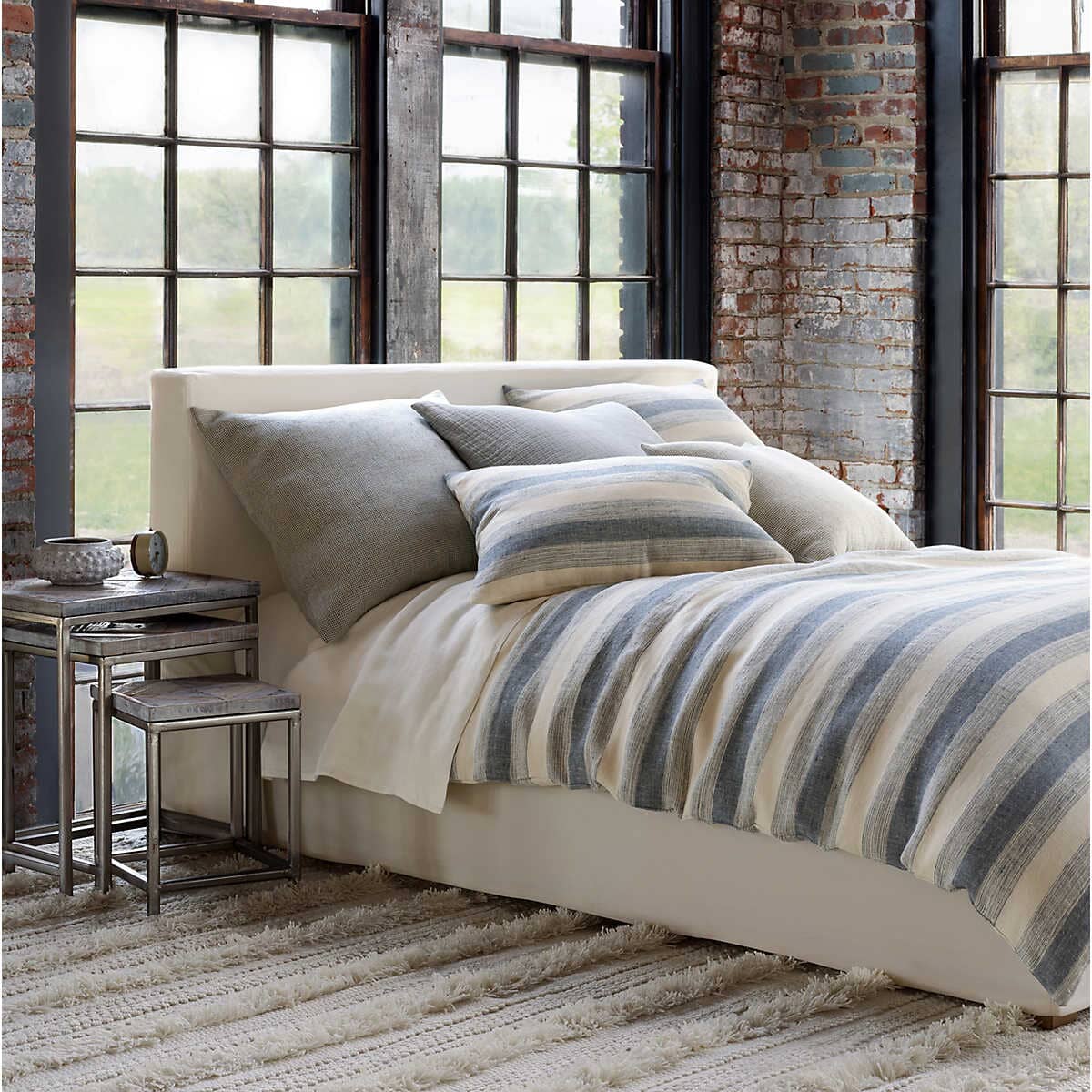 Zhara Stripe Ivory Indoor/Outdoor Rug Rugs 