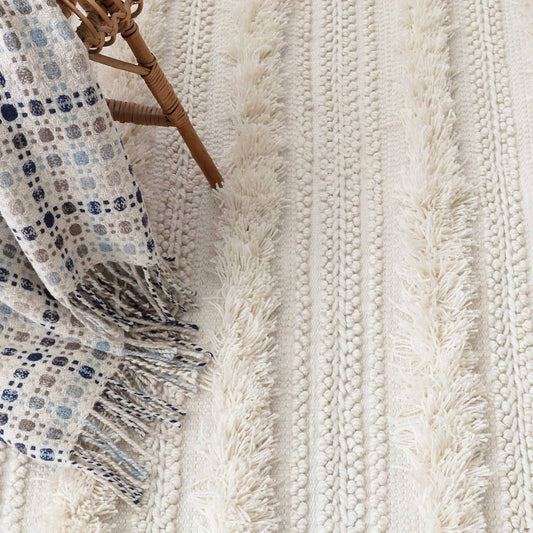 Zhara Stripe Ivory Indoor/Outdoor Rug Rugs 